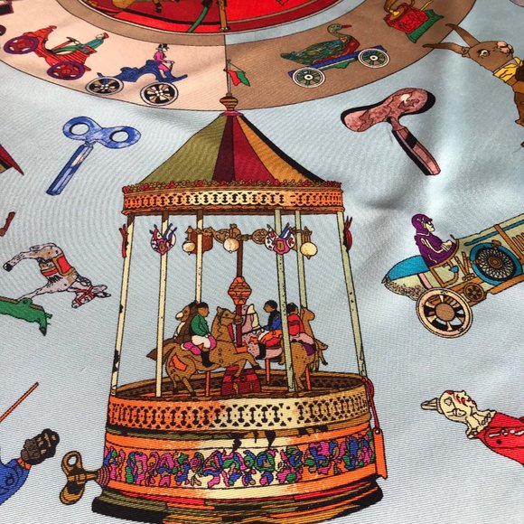 Hermes Authentic Les Clefs De Notre Enfance Scarf - Picture 8 of 11